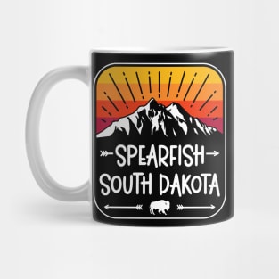 Spearfish South Dakota Vintage Mountain Sunset Mug